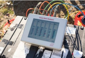 appareil de controle de pieu par transparence auscultation sonique champ q4 pdi